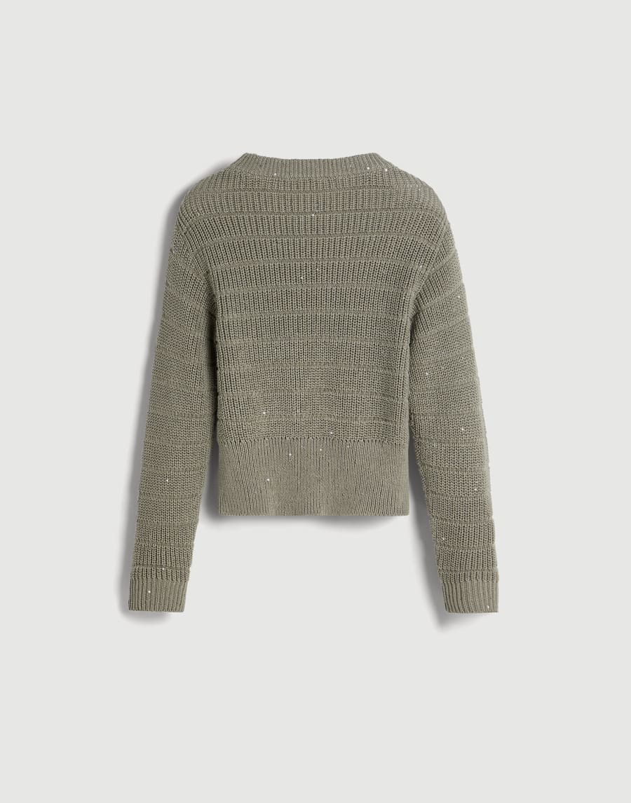Cotton textured sweater Sage Girls - Brunello Cucinelli