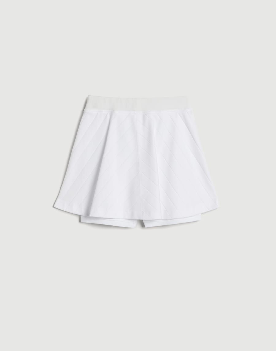 Skirt with logo White Girls - Brunello Cucinelli