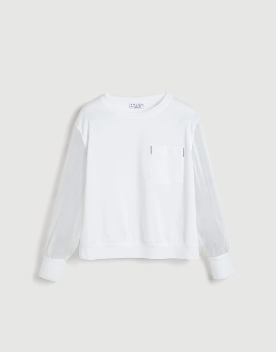 T-shirt with monili White Girls - Brunello Cucinelli