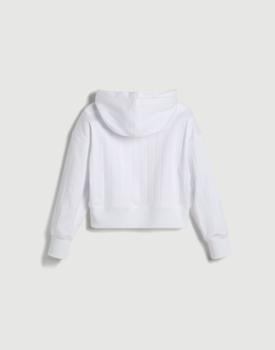 Hooded sweatshirt with logo White Girls - Brunello Cucinelli