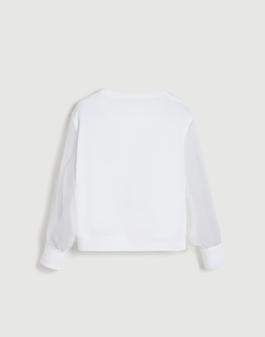 T-shirt with monili White Girls - Brunello Cucinelli