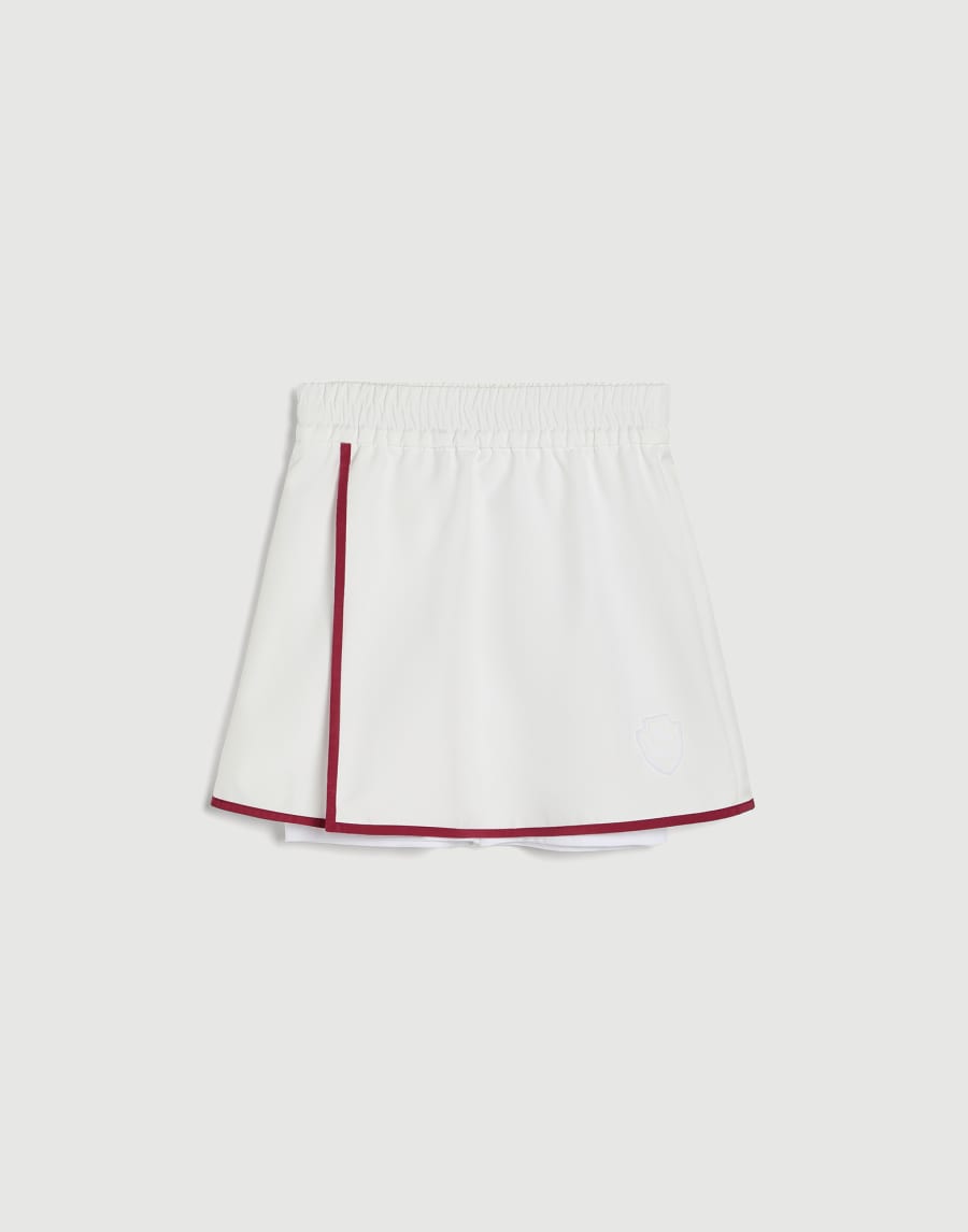 Nylon skirt with shorts and logo White Girls - Brunello Cucinelli