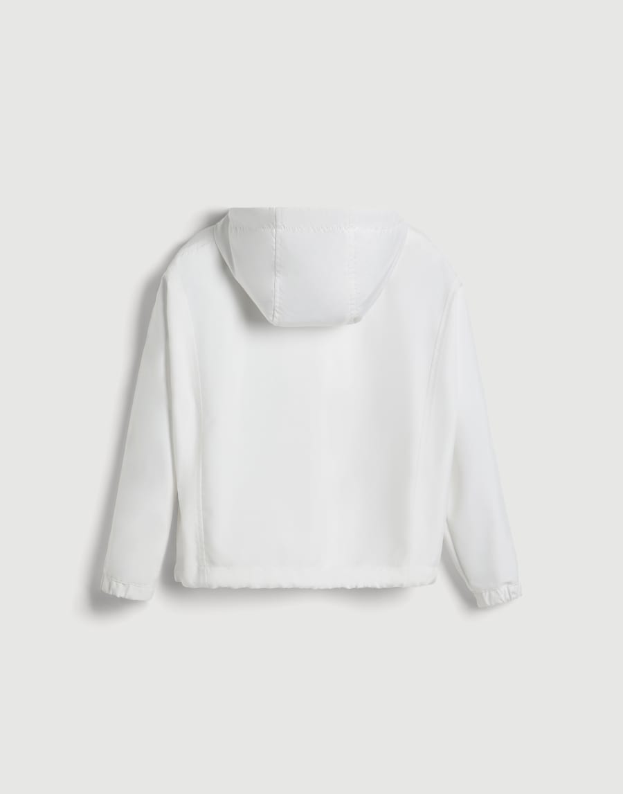 Hooded outerwear jacket with monili White Girls - Brunello Cucinelli