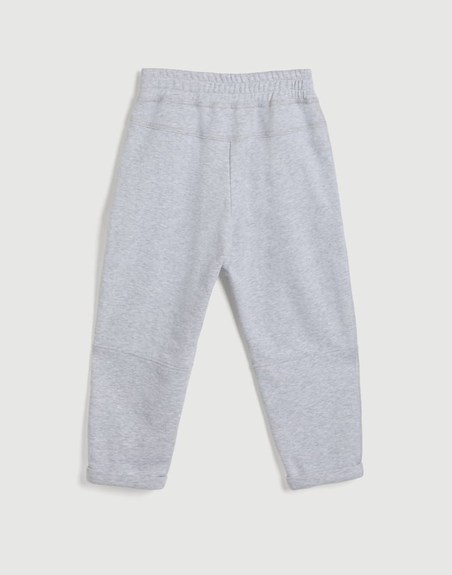 Smooth French terry trousers Light Grey Girls - Brunello Cucinelli