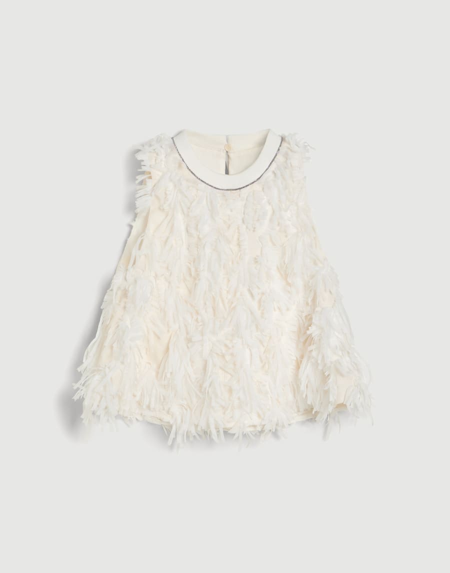 Fuzzy Feather top Panama Girls - Brunello Cucinelli