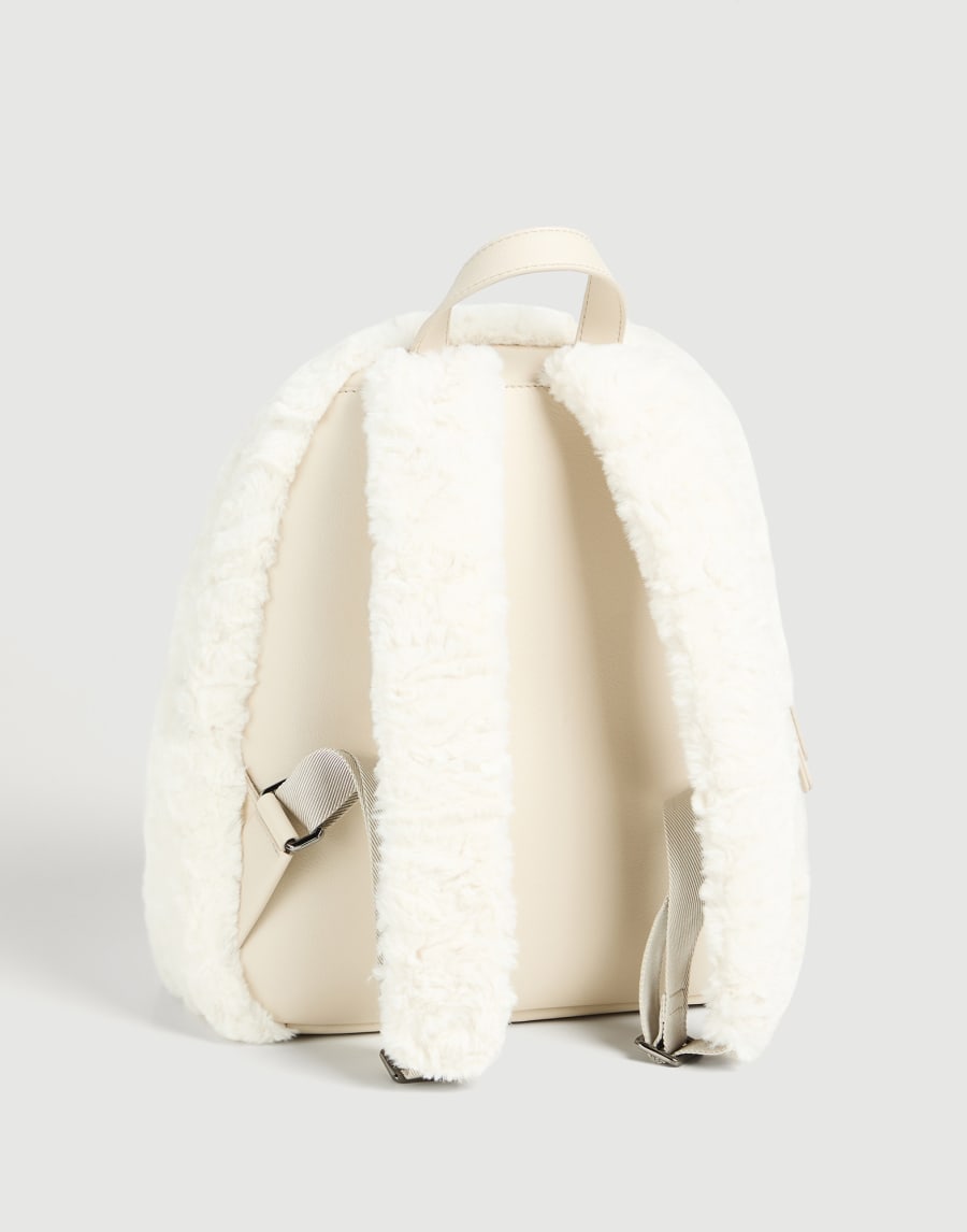 Plush bear backpack White Girls - Brunello Cucinelli
