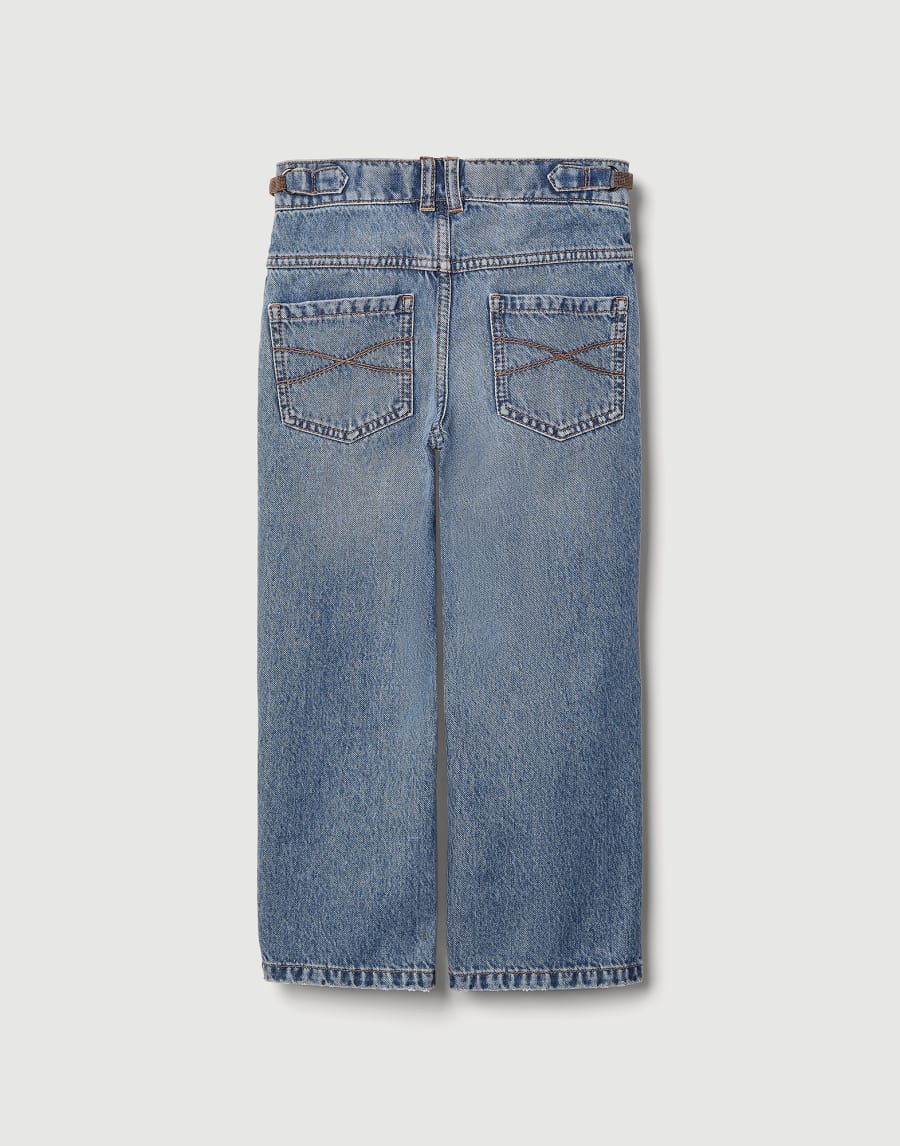 Straight trousers with monili Denim Girls - Brunello Cucinelli