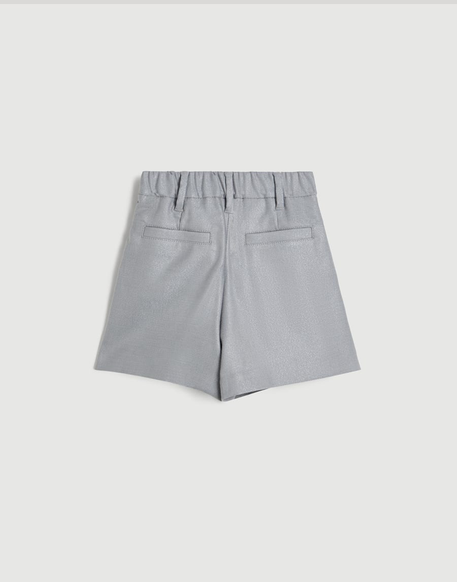 Shorts with monili Pearl Grey Girls - Brunello Cucinelli