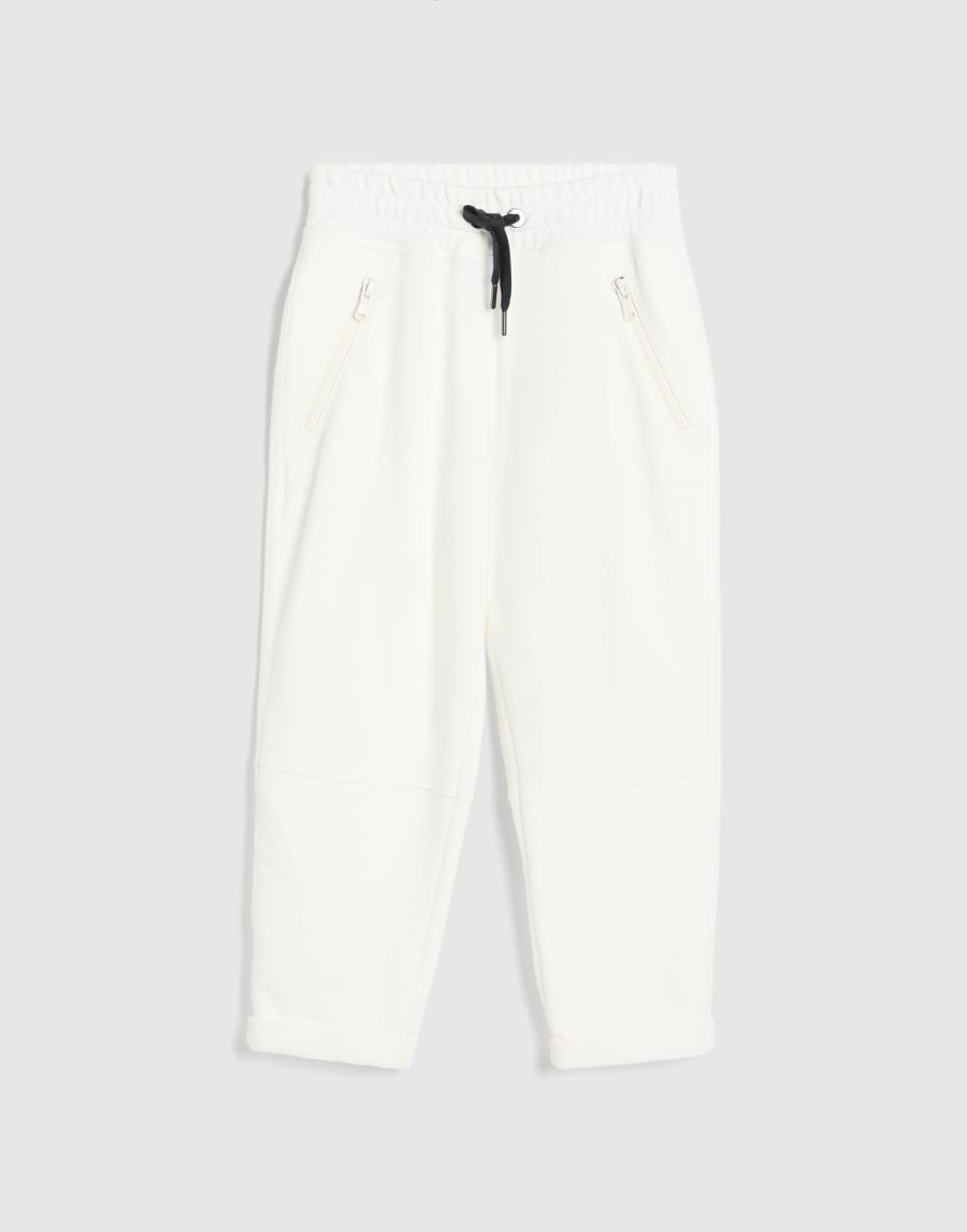 Smooth French terry trousers Off-White Girls - Brunello Cucinelli