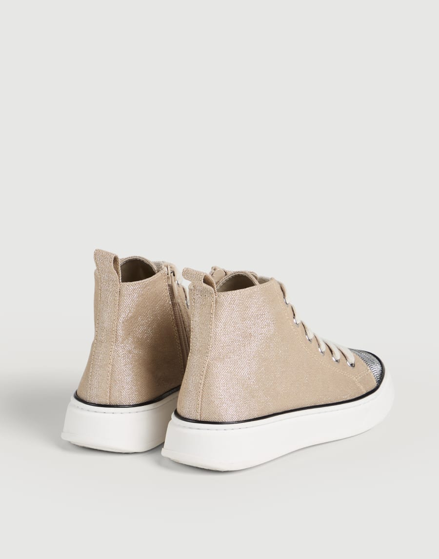 Sneakers with monili Beige Girls - Brunello Cucinelli