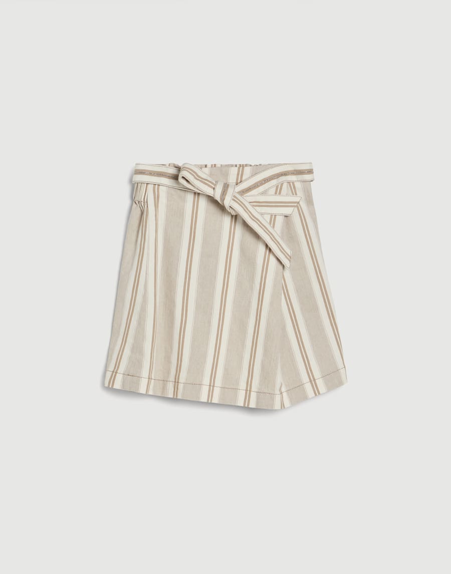 Mini Wrap skirt with monili Sand Girls - Brunello Cucinelli