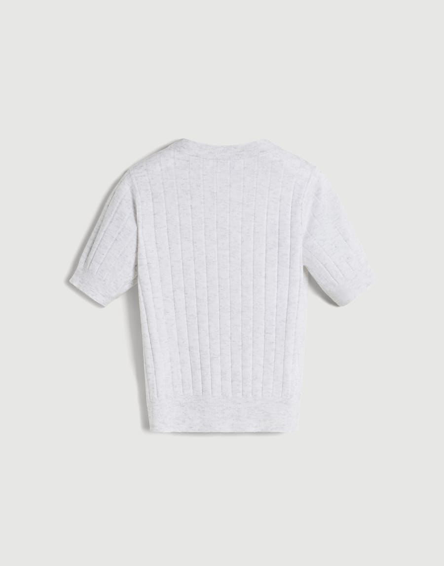 Knit T-shirt Light Grey Girls - Brunello Cucinelli