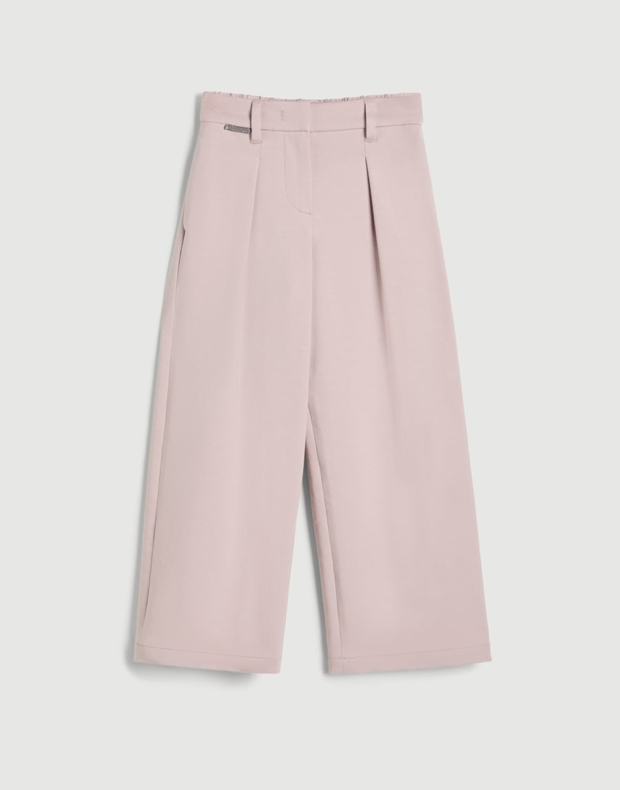 A-line trousers with monili Pink Girls - Brunello Cucinelli