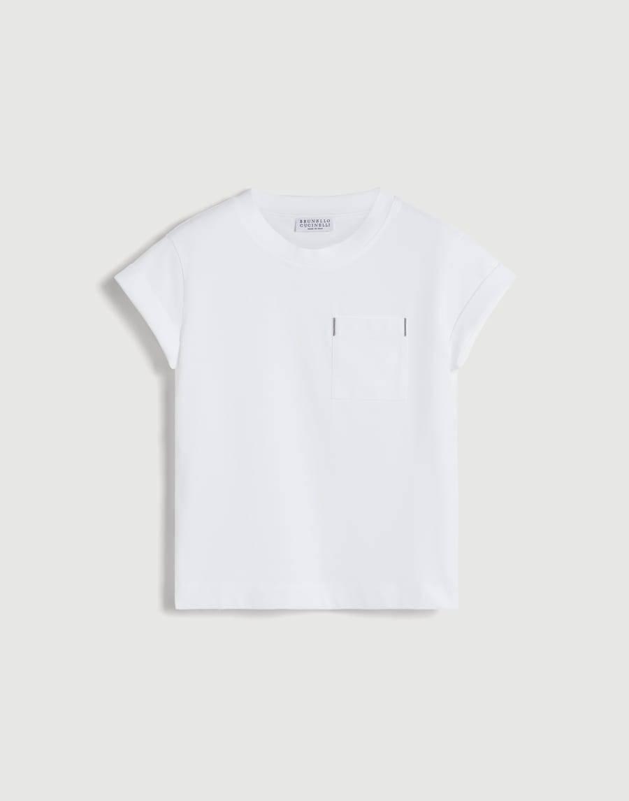 Jersey T-shirt White Girls - Brunello Cucinelli