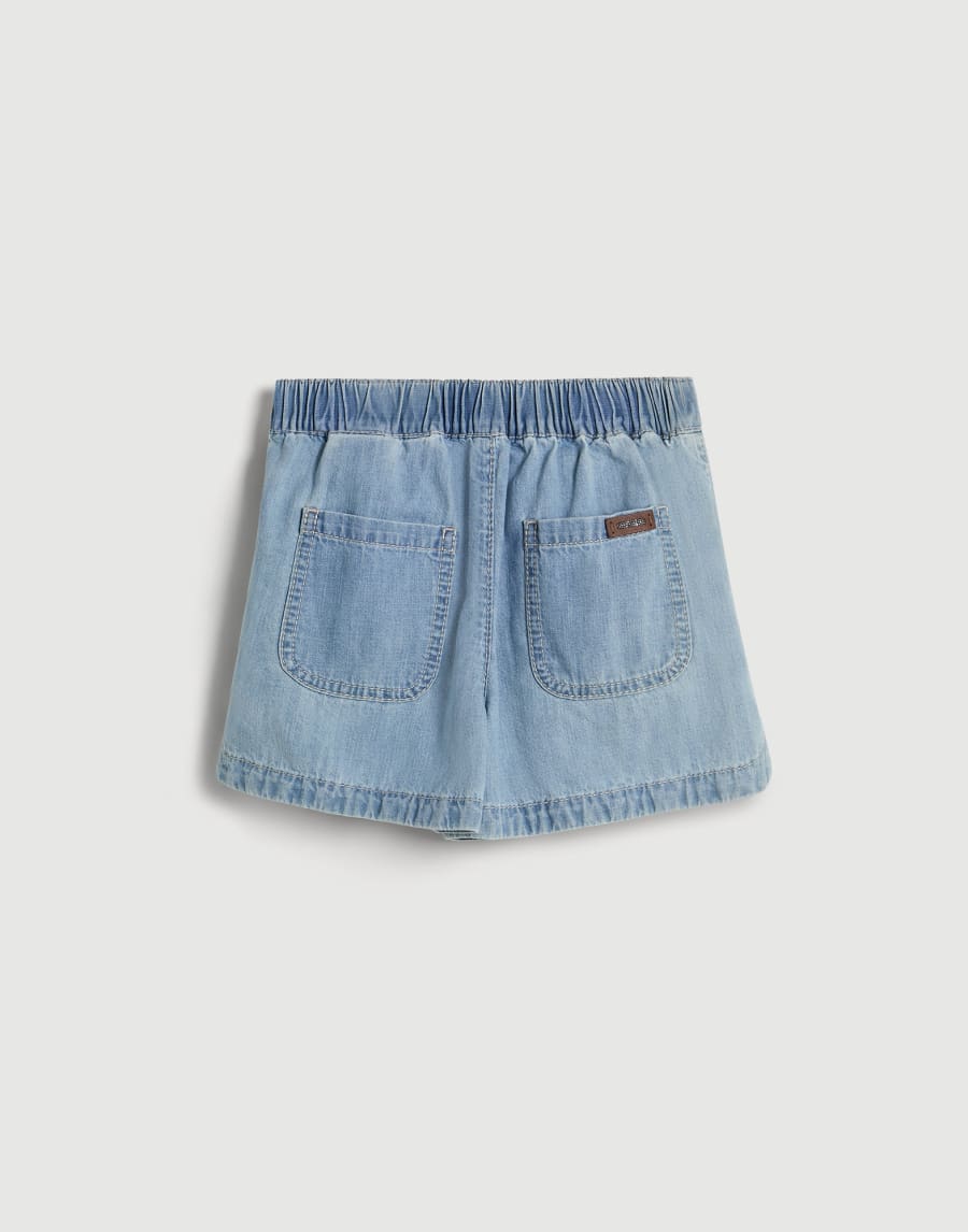 Track Shorts Light Denim Girls - Brunello Cucinelli