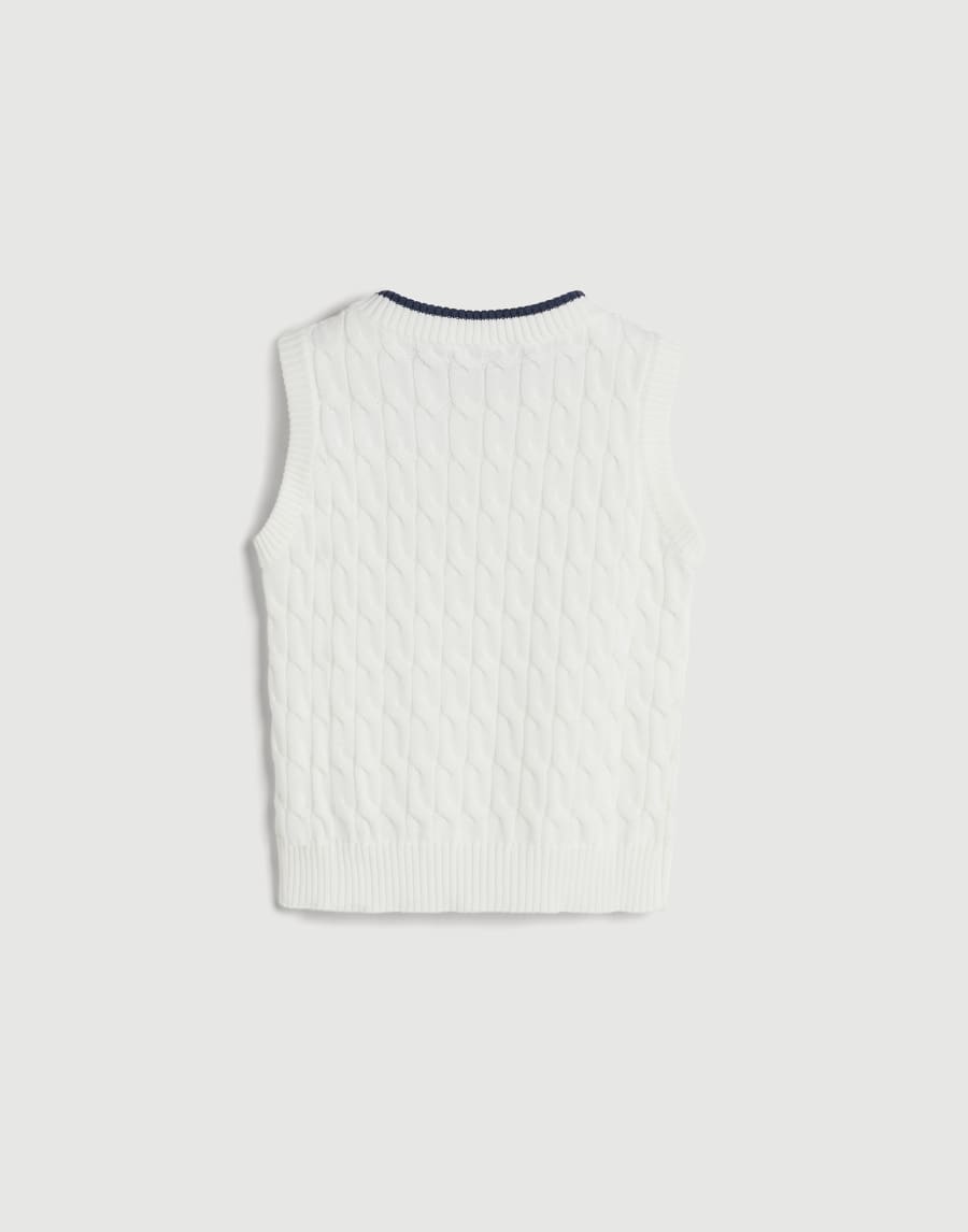 Knit top with logo White Girls - Brunello Cucinelli