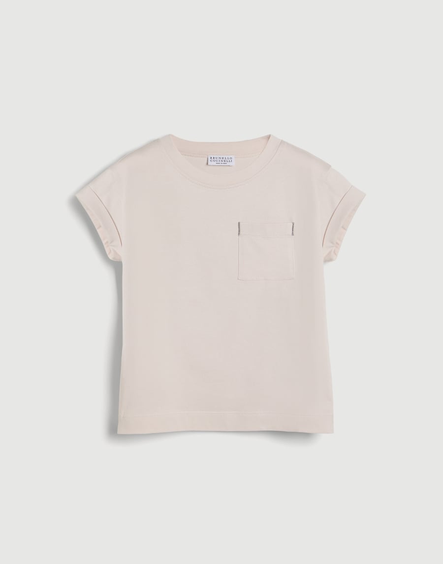 Jersey T-shirt Antique Pink Girls - Brunello Cucinelli