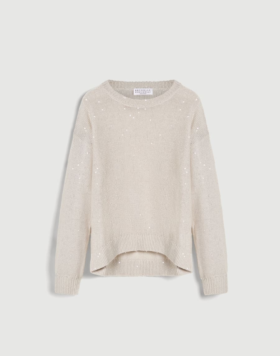 Linen and silk sweater Buff Girls - Brunello Cucinelli