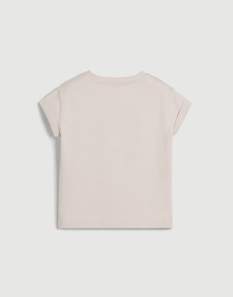 Jersey T-shirt Antique Pink Girls - Brunello Cucinelli
