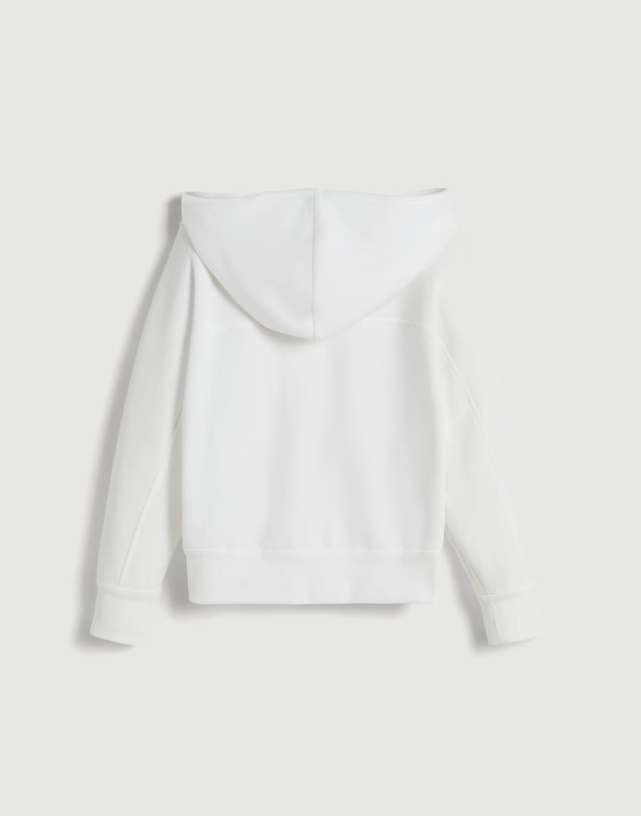 Pique Sweatshirt with logo Off-White Girls - Brunello Cucinelli