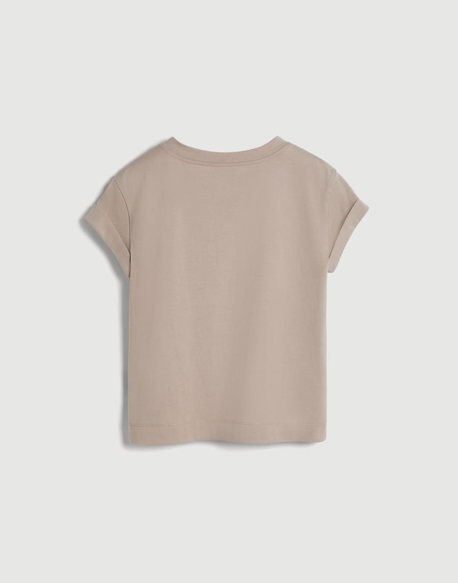 Jersey T-shirt Light Brown Girls - Brunello Cucinelli
