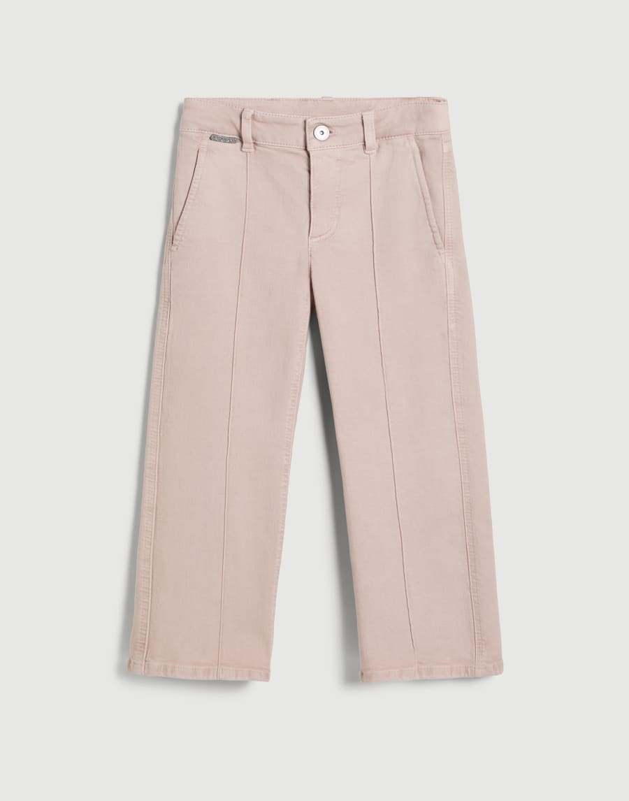 Flared trousers with monili Pink Girls - Brunello Cucinelli