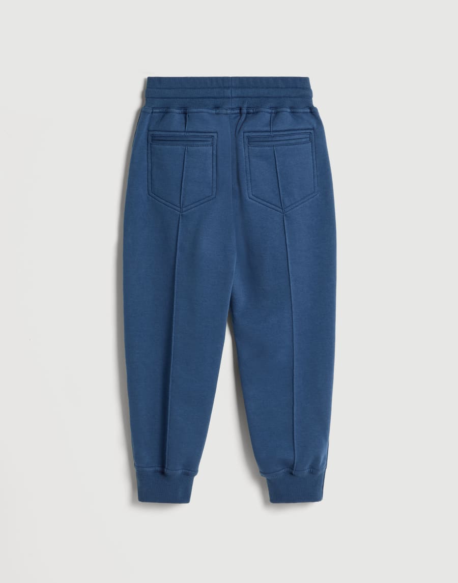 French terry trousers Blue Boys - Brunello Cucinelli