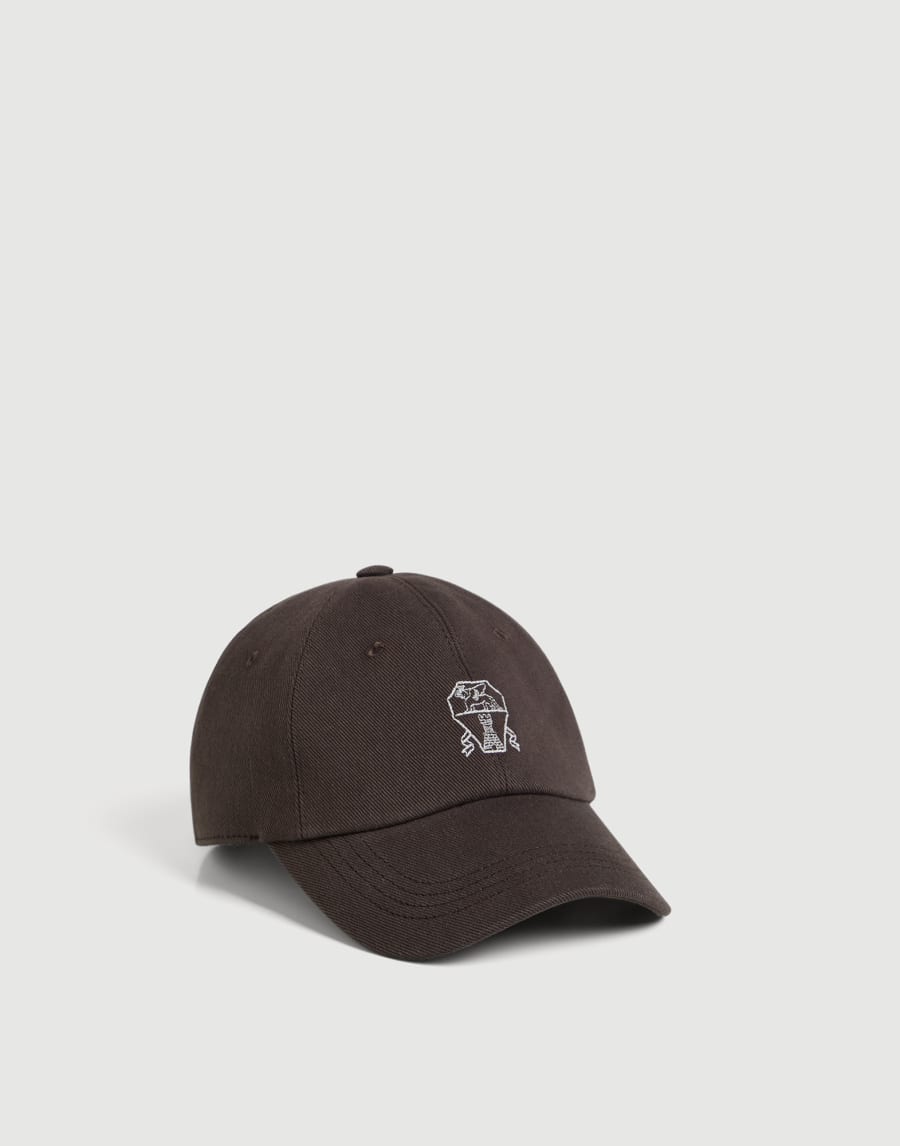Lightweight denim baseball cap Brown Boys - Brunello Cucinelli