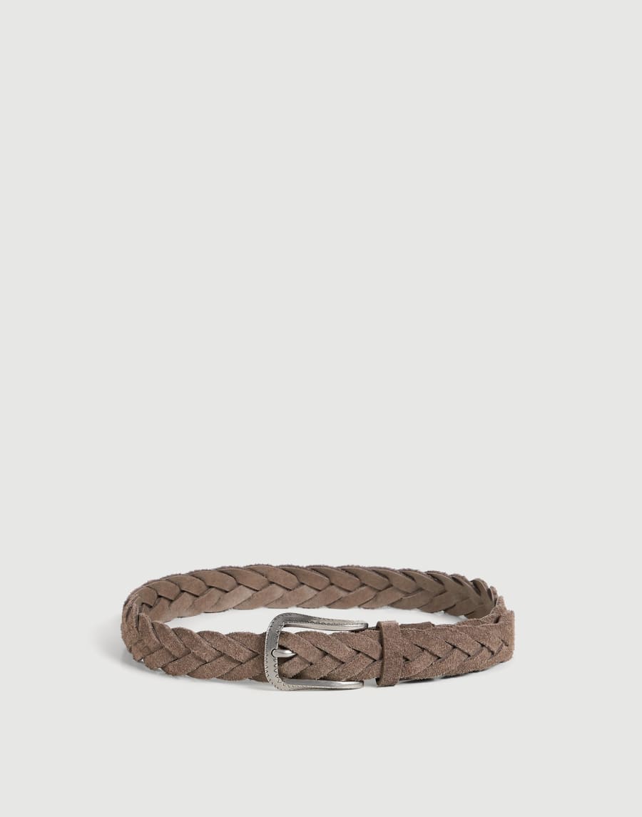 Braided suede belt Light Brown Boys - Brunello Cucinelli