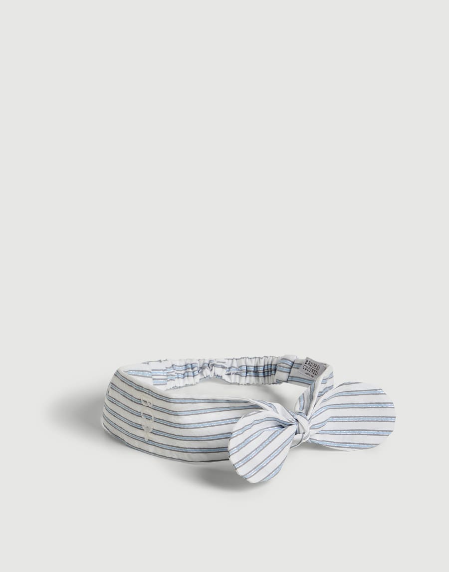 Bandeau pour cheveux en coton Baby Bernie Azur Bébé - Brunello Cucinelli