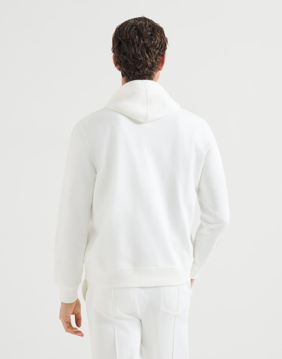 Topwear con cappuccio e zip Off-White Uomo - Brunello Cucinelli