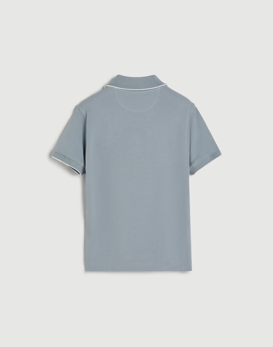 Piqué polo shirt Sky Blue Boys - Brunello Cucinelli