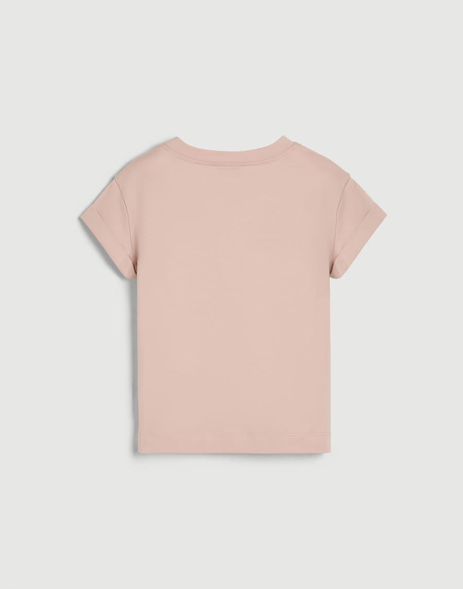 Jersey T-shirt Light Pink Girls - Brunello Cucinelli