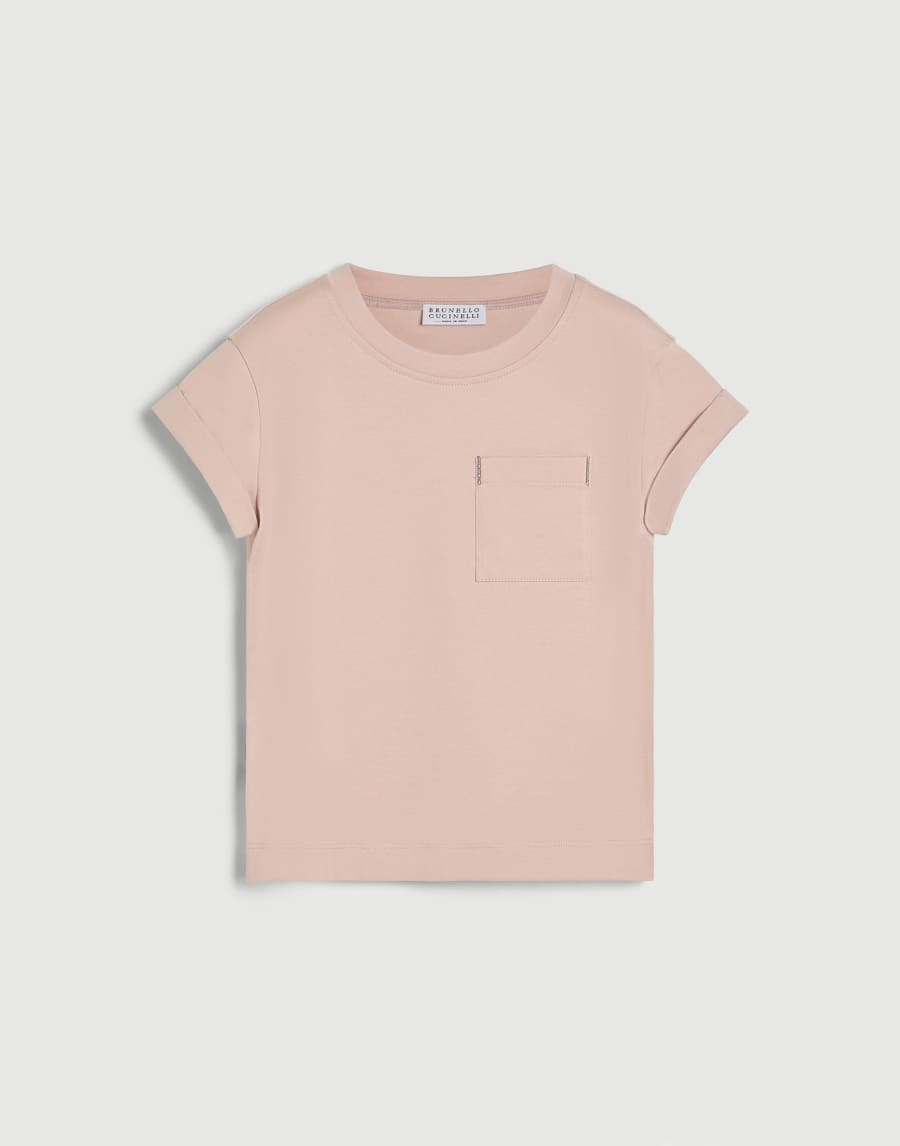 Jersey T-shirt Light Pink Girls - Brunello Cucinelli