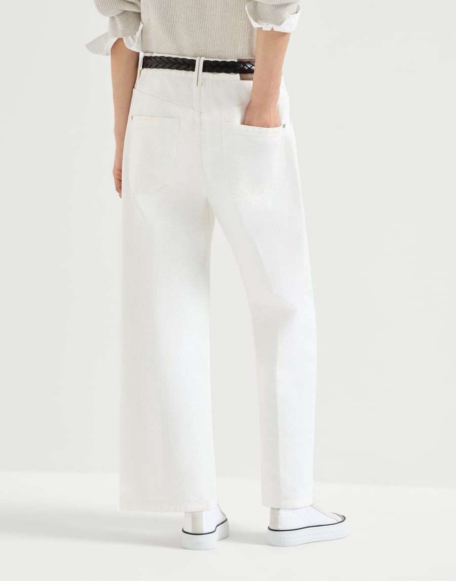 Contemporary Square trousers Ivory Woman - Brunello Cucinelli