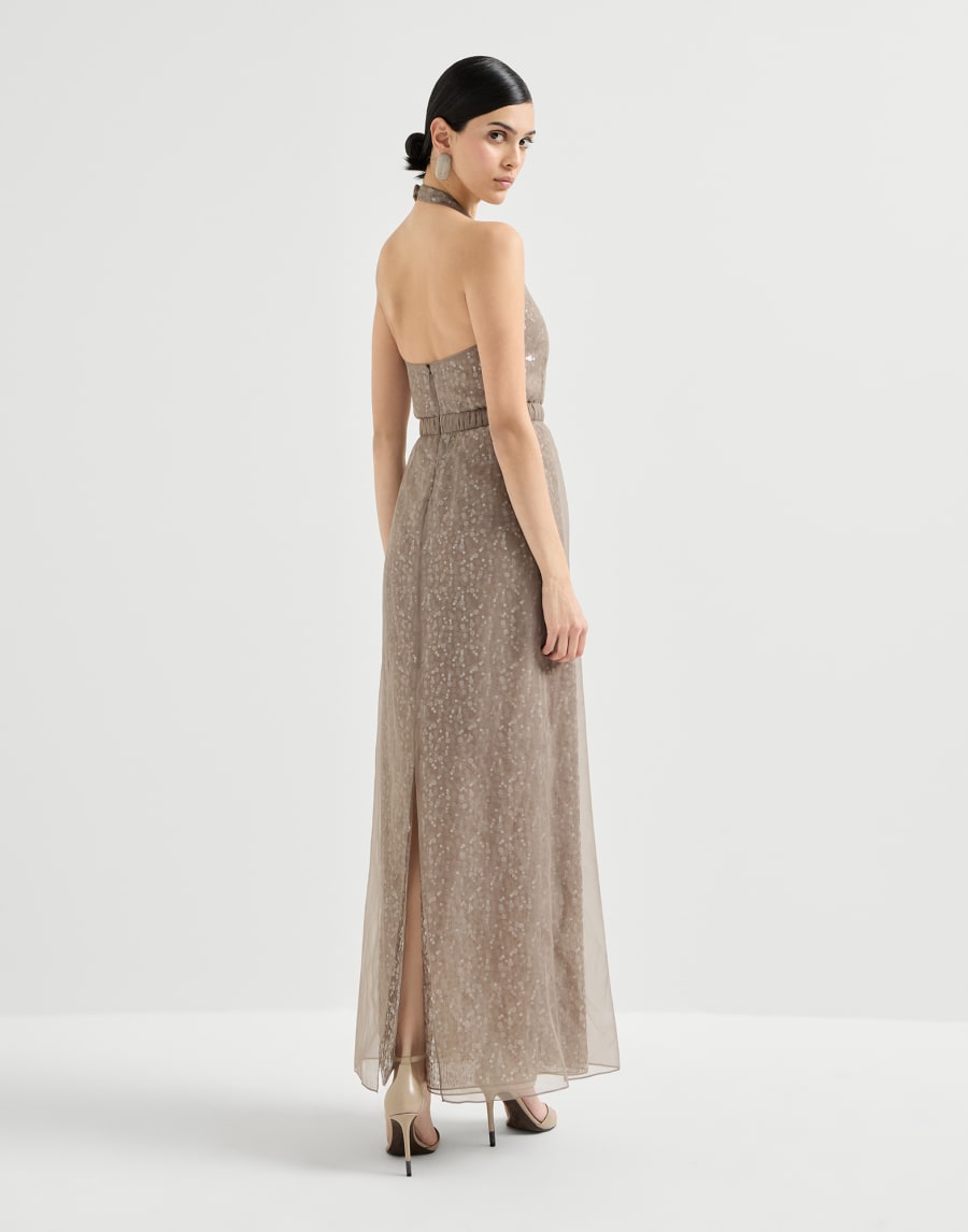 Robe Halterneck Dazzling Embroidery Corde Femme - Brunello Cucinelli