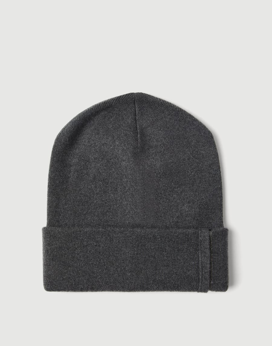 Knit beanie Lignite Grey Woman - Brunello Cucinelli
