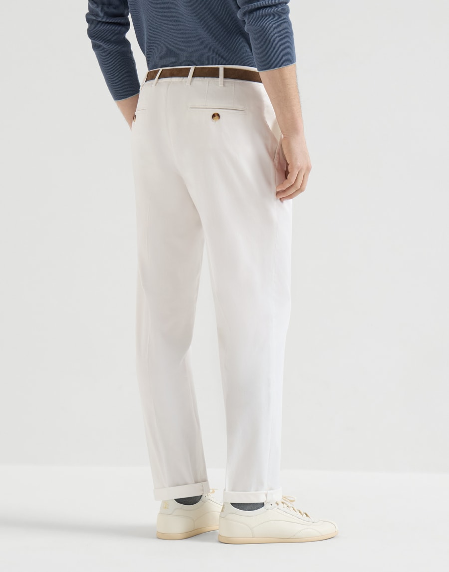 Comfort gabardine trousers Snow Man - Brunello Cucinelli