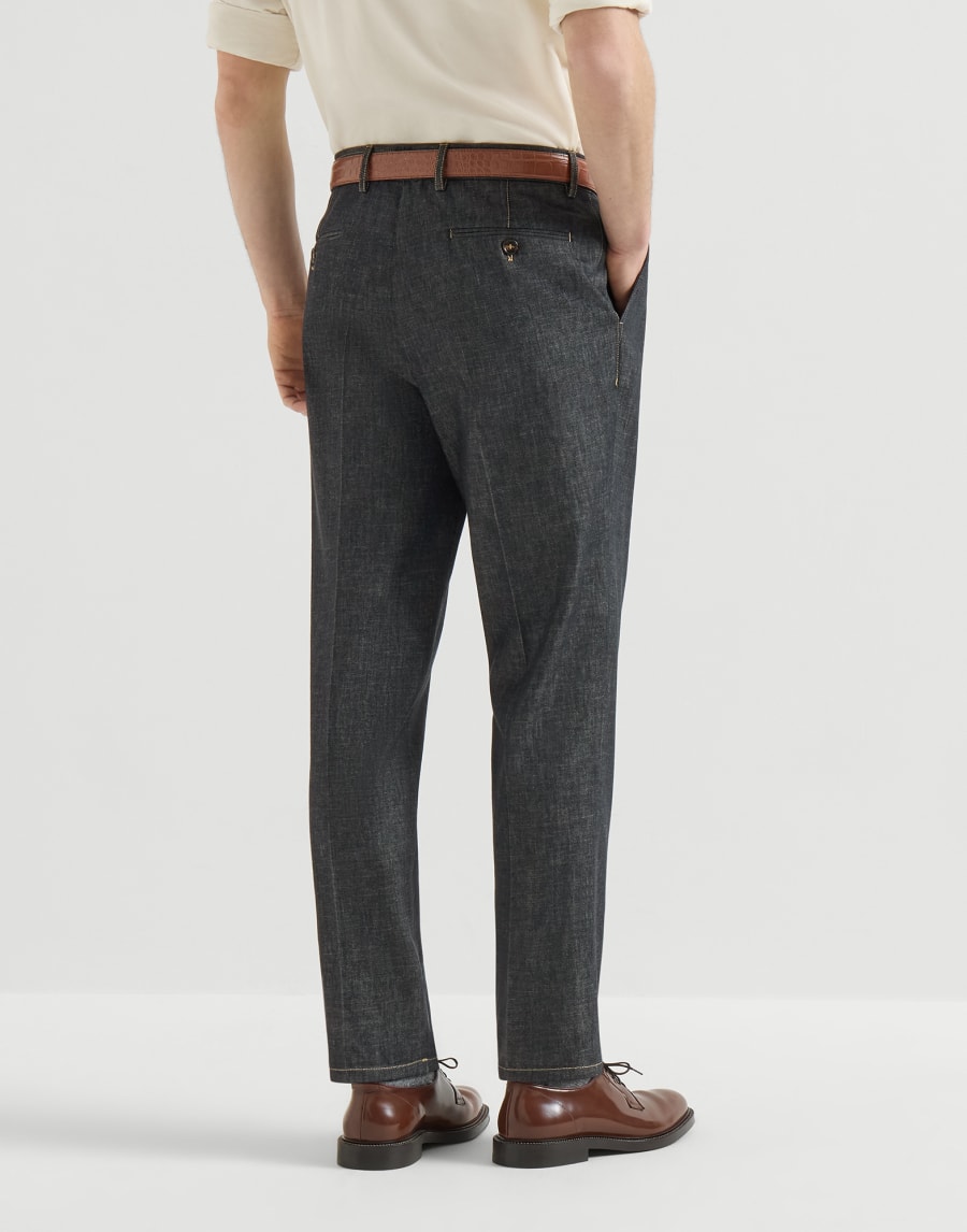No-fade denim trousers Dark Grey Man - Brunello Cucinelli