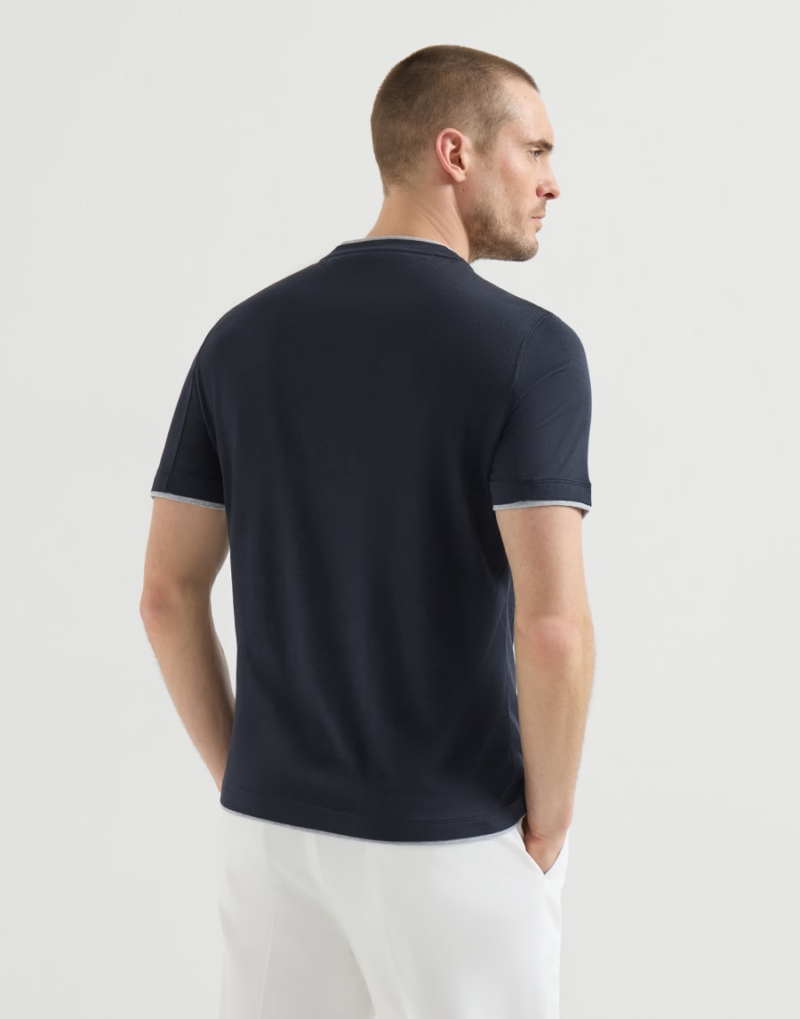 Camiseta de punto ligero Cobalto Hombre - Brunello Cucinelli