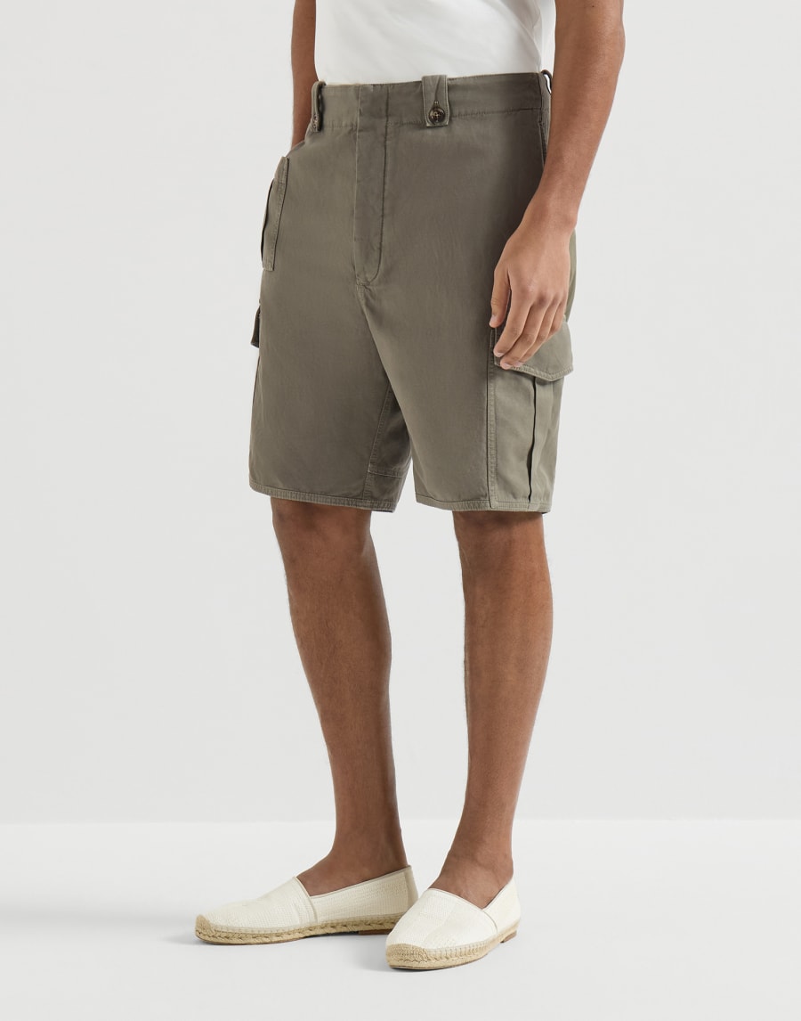 카고 포켓 버뮤다 팬츠 밀리터리 남성 - Brunello Cucinelli