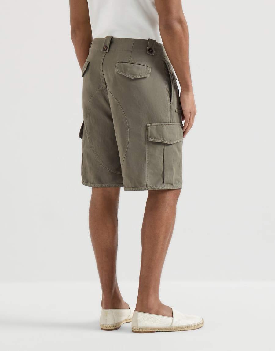 카고 포켓 버뮤다 팬츠 밀리터리 남성 - Brunello Cucinelli