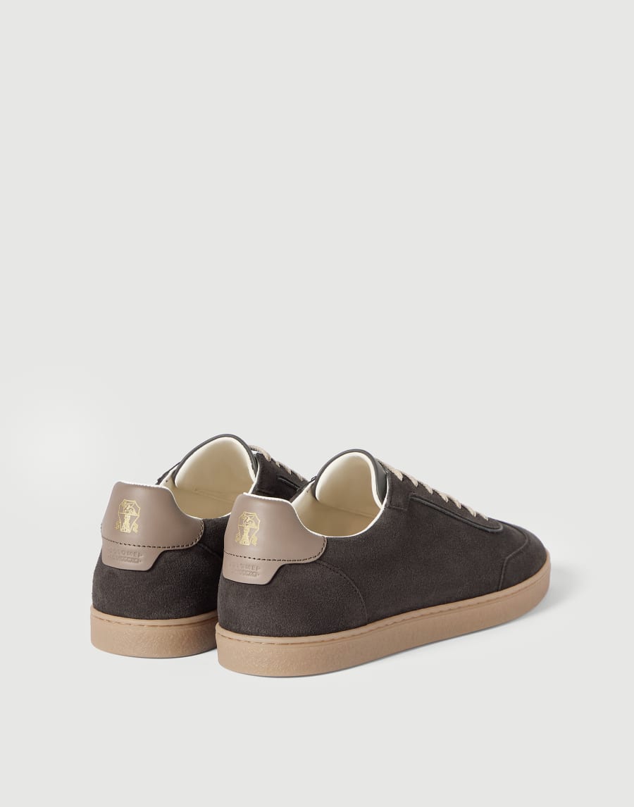 Sneakers aus Veloursleder Schwarz Herren - Brunello Cucinelli