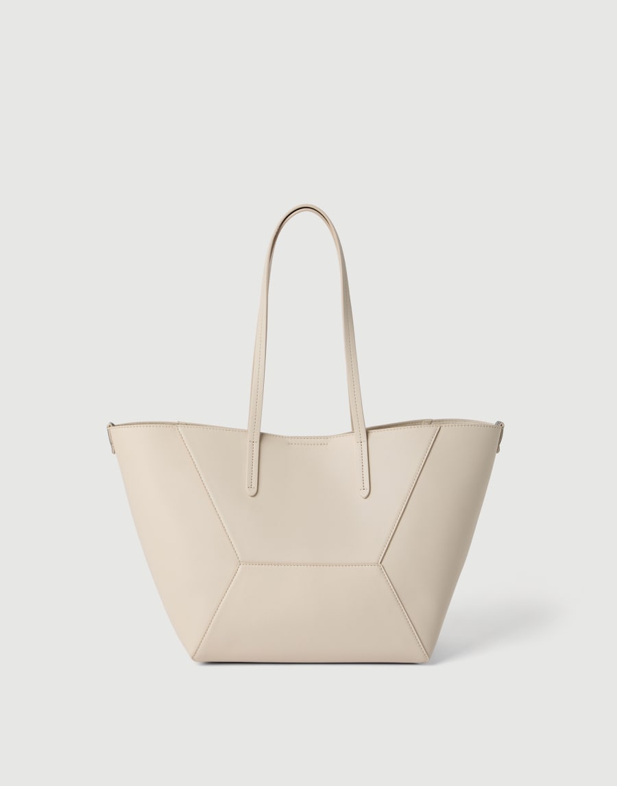 Маленькая сумка BC Duo из телячьей кожи Слоновая Кость Женщина - Brunello Cucinelli