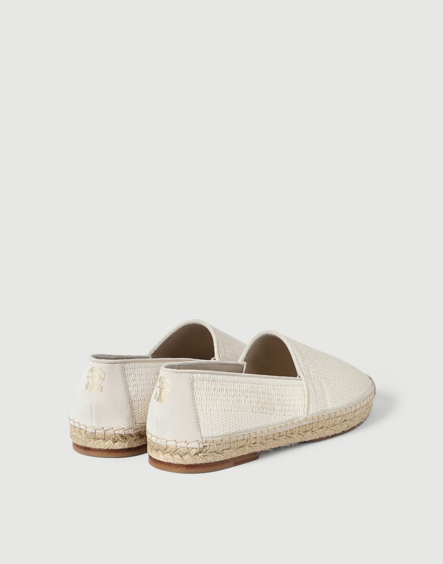 Raffia and suede espadrilles Off-White Man - Brunello Cucinelli