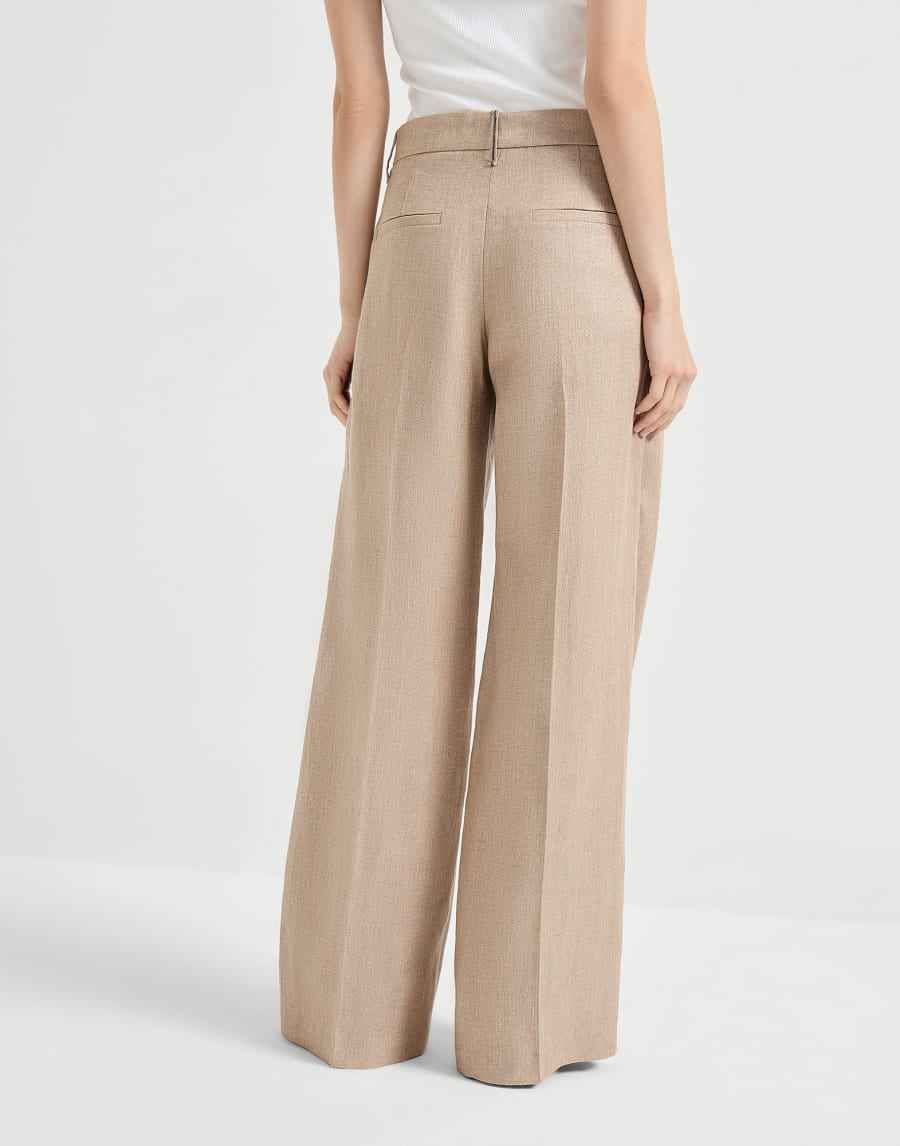 Loose Pleated trousers Antique Pink Woman - Brunello Cucinelli
