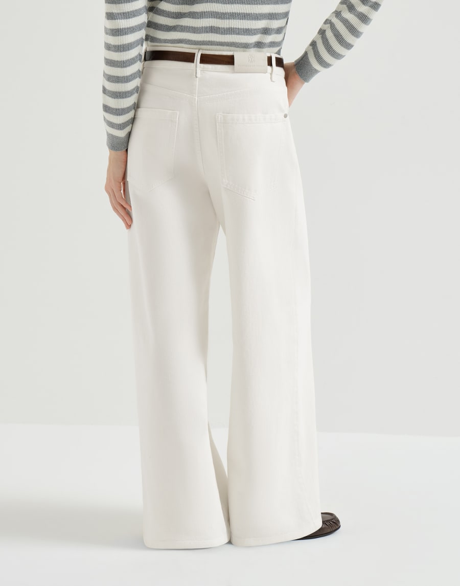 Relaxed trousers with monili Panama Woman - Brunello Cucinelli