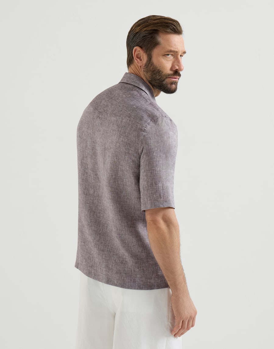 Short sleeve shirt Hazelnut Man - Brunello Cucinelli