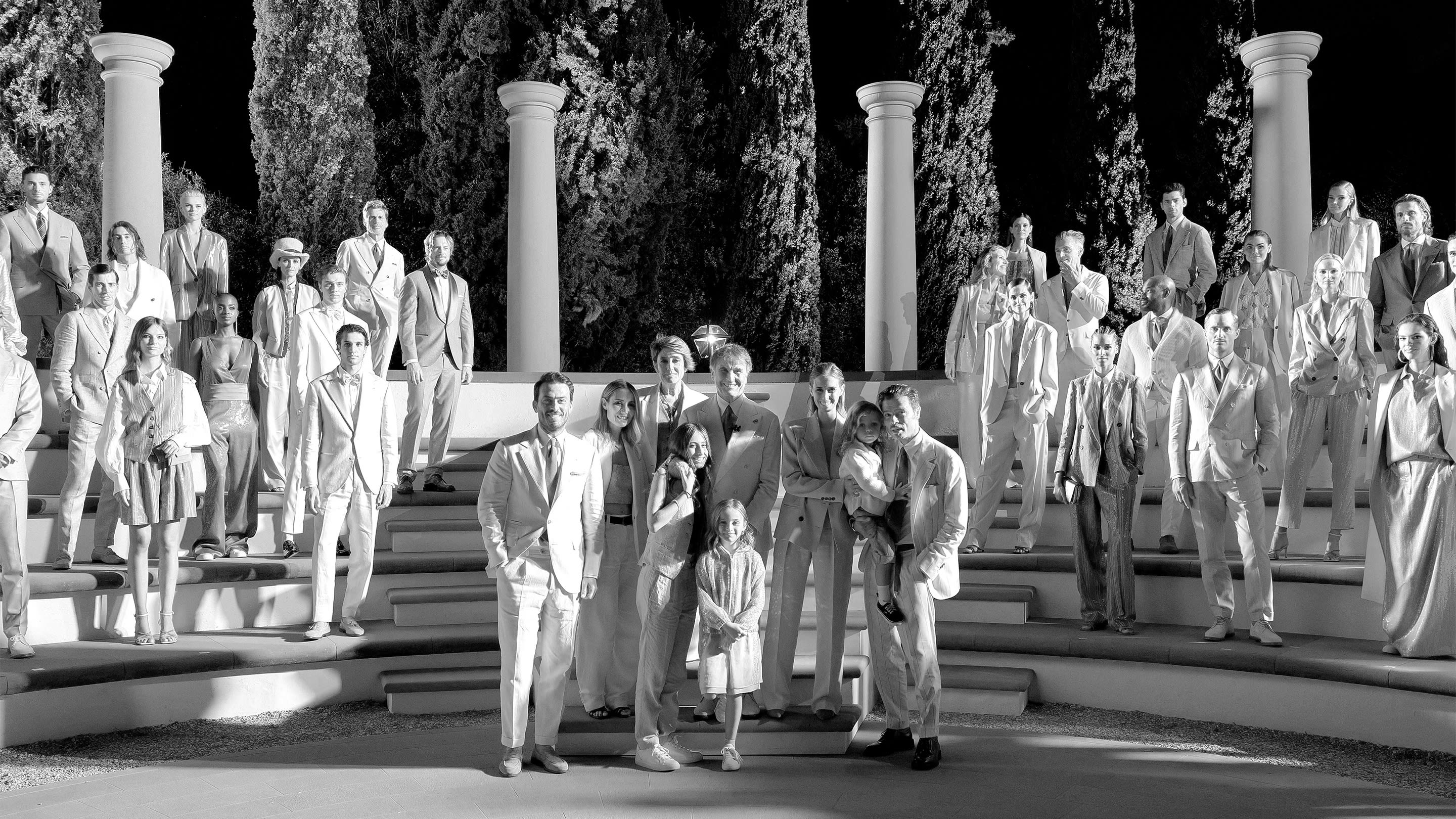La famiglia Cucinelli il giorno del 70esimo compleanno di Brunello