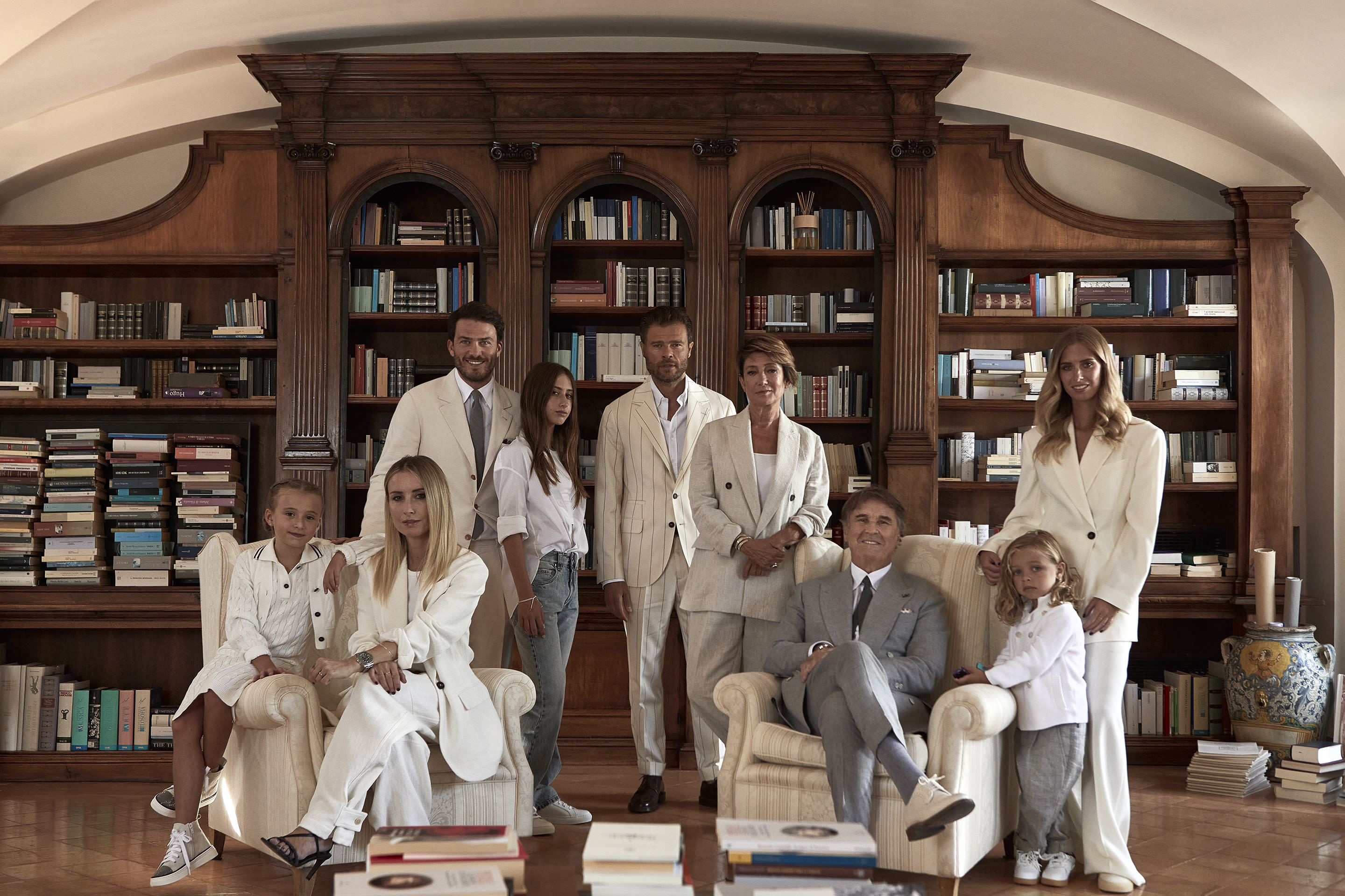 La famiglia Cucinelli riunita